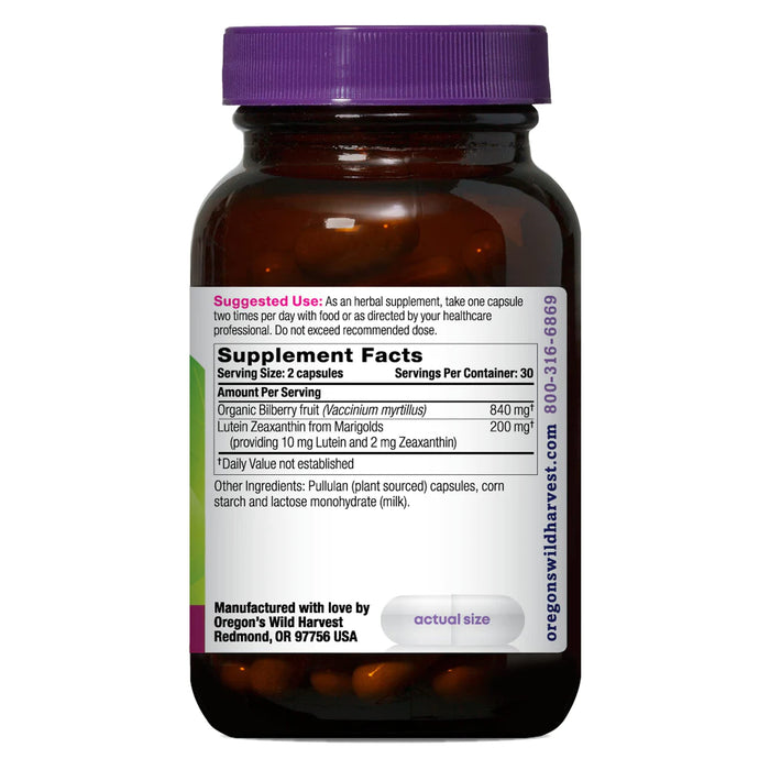 Oregon's Wild Harvest Eyes Love Lutein™ Capsules, Non-GMO Organic Herbal Supplements, 60 Count