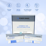 Power Swabs - 7 Day Professional Teeth Whitening Kit - for at Home Use - Easy 5 Minute Teeth Whitening - Dentist Formulated Teeth Whitening Swabs to Remove Stains