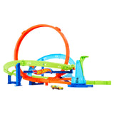 Hot Wheels Toy Car Track Set, Action Loop Cyclone Challenge Playset & 1:64 Scale Vehicle, 2 Ways to Play, Easy Storage