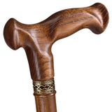 Asterom Walking Cane - Handmade Ergonomic, Canes for Men & Women - Wooden Cane, Walking Sticks for Seniors, Unique, Wood Canes (Caramel, 33 Inch)