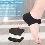 2 Pairs Thicker Heel Cushion Cups for Heel Pain【Updated Version】, Plantar Fasciitis Heel Spur Relief Products, Heel Supports Inserts, Heel Protectors for Pressure Sores