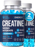 Vita Guard 5000mg Creatine Monohydrate Gummies Formula for Men and Women Ultimate Muscle Builder, Energy Booster & Pre-Workout Supplement (2 Pack)