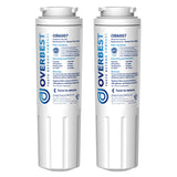 Overbest UKF8001 Replacement for EveryDrop by Whirlpool Refrigerator Water Filter 4, EDR4RXD1, Pack of 2