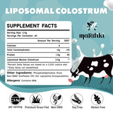 Liposomal Bovine Colostrum Supplement 2500mg - Grass Fed Colostrum Powder for Immune, Gut, Muscle, Hair, Skin & Wellness - Ultra Bioavailable, 100% Pure, Natural IgG, Easy to Mix (60 Servings)