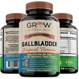 grow vitamin Original Gallbladder Formula, Made w/Purified Bile Salts & Ox Bile Digestive Enzymes - Includes Carefully Selected Digestive Herbs - 90 Capsules