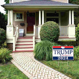 WENWELL Trump 2024 Yard Signs 2-Pack – Double-Sided,Waterproof,UV Resistant, 12x18 Inchs with Metal H-Stakes – Donald Trump Campaign Rally Placard Outdoor Lawn Decoration