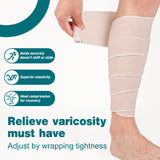 AZEN Premium 20 Pack Elastic Bandage Wrap 6 Inch, Compression Wrap Bandage for Legs, Ankle, Knee, Tummy, Body, Latex-Free, Lymphedema Wraps for Legs