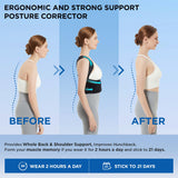 Posture Corrector Support Back Brace: Adjustable Shoulder Straightener for Men and Women Small