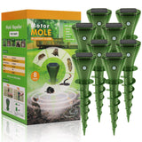 Mole Repellent Solar Powered, Sonic Mole Repellent Mole Trap for Lawns, Screw Gopher Snake Groundhog Vole Trap Outdoor with 3 Vibration Modes Anti-Adapt, Quiet, Chemical Free Mole Stakes,8pcs