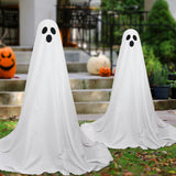 DAZONGE 2 Packs Halloween Decorations Outdoor, Spooky Ghost Halloween Decor with String Lights Battery Operated, Easy to Assemble Ghost Decorations for Front Porch Yard