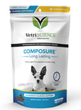 VETRISCIENCE Composure Long Lasting Calming Chews for Dogs - Clinically Proven Dog Anxiety Relief Supplement for Extended Stress, Storms, Separation & More - 90 Count, Chicken Flavor