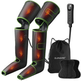 QUINEAR Leg Massager for Circulation and Pain Relief, Full Leg Compression Massager with Heat 2 Extenders 3Heat 3Mode 3Intensity Sequential Compression Boots for Cramps Edema Swelling FSA HSA Eligible