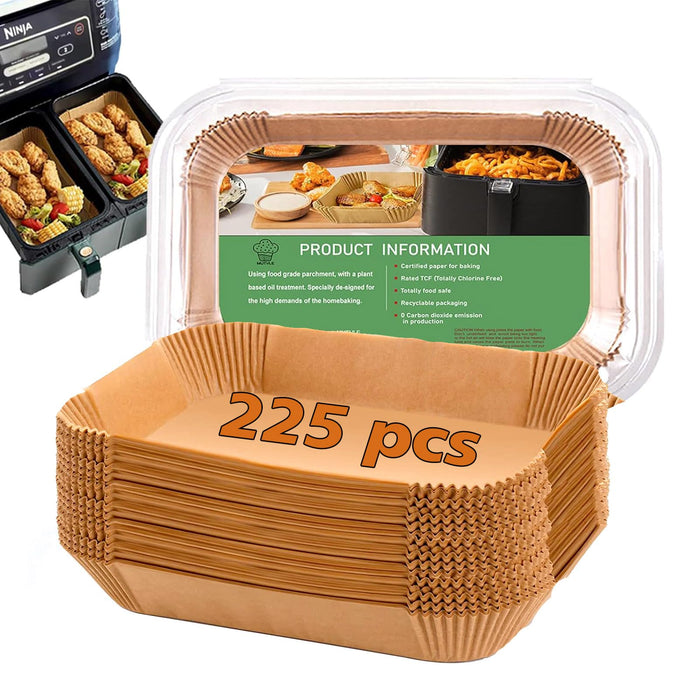 Air Fryer Liners for Ninja Dual, Air Fryer Parchment Paper Liners Disposable for Ninja DZ201, Ninja Foodi Liners, Disposable Ninja Dual Rectangular, AirFryer Paper Liners Rectangle Accessories Ninja