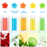 KILOSTEP Flower Toilet Gel Stamp, 60 Count Toilet Bowl Stamp Gel 5 Kinds Of Scent Toilet Bowl Cleaner