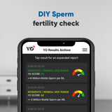 YO Home Sperm Test | At-Home Fertility Test Kit for Men | Check Motile Sperm Concentration with 97% Accuracy | Fast Results Using Your Smartphone | includes 2 Tests | Private, Convenient, Easy to Use