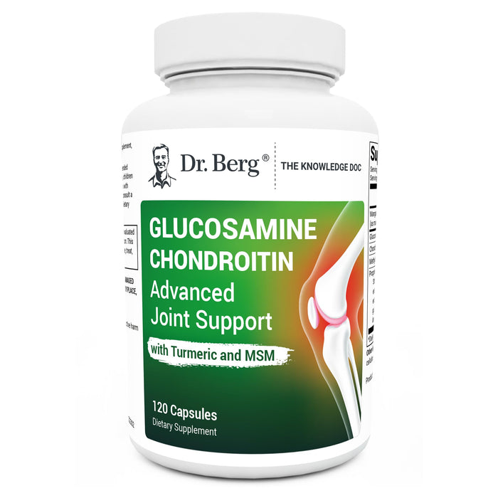 Dr. Berg Glucosamine Chondroitin MSM Turmeric & Boswellia - Advanced Joint Support Supplement with Glucosamine Sulfate 1500mg Capsules - Includes 120 Capsules