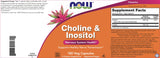 NOW Choline & Inositol, 180 Veg Capsules
