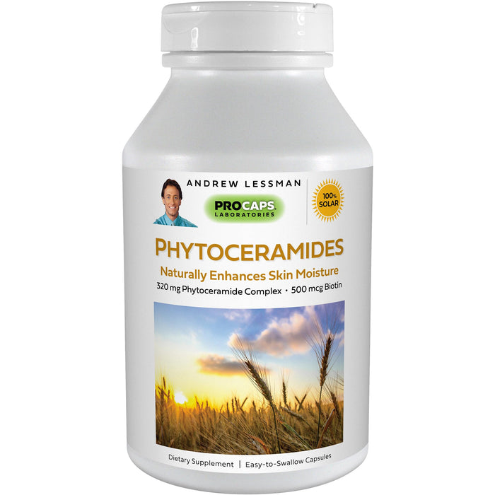 ANDREW LESSMAN Phytoceramides with Biotin 60 Softgels – Skin’s Vital Natural Internal Moisturizer. Naturally Enhances Soft, Smooth, Radiant Skin. No Additives. Small Easy to Swallow Softgels