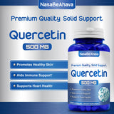 NasaBeahava Pure Quercetin 500mg Supplement 200 Capsules Quercetin Dihydrate