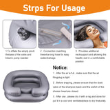 UOPIRHJ Portable Shampoo Bowl, Inflatable Hair Washing Sink for Bedridden, Disabled,Injured, Hair WashTub for Dreadlocks and at Home Sink Washing (Grey)