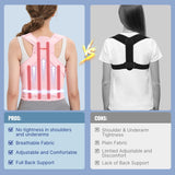 Fit Geno Back Brace Posture Corrector for Women, Shoulder Straightener, Adjustable Full Back Support, Upper and Lower Back Pain Relief - Scoliosis, Hunchback, Hump, Thoracic, Spine Corrector (Small)