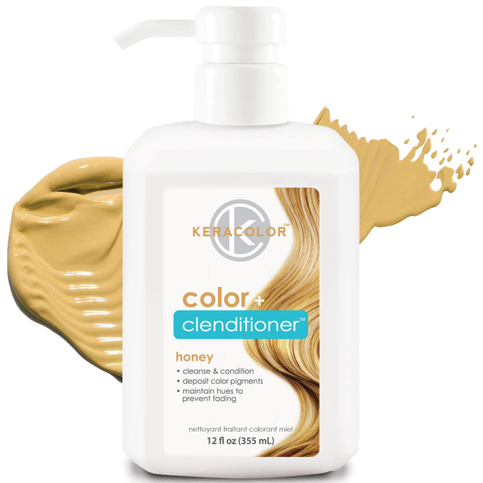 Keracolor Clenditioner HONEY Hair Dye - Semi Permanent Hair Color Depositing Conditioner, Cruelty-free, 12 Fl Oz(Pack of 1)