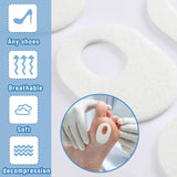 WILLBOND 120 Pcs Callus Pads Soft Felt Callus Oval Shape Corn Pads for Bottom of Foot Adhesive Foot Corn Pads for Men and Women Feet Toes Heel Pain Relief, White