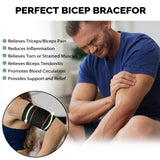 ITHW Bicep Tendonitis Brace for Pain Relief, Bicep Tendonitis Sleeve for Muscle Strains Recovery, Bicep Compression Sleeve for Workouts (Large, 1Pair)