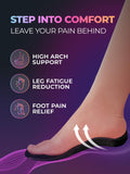 Anti-Fatigue Plantar Fasciitis Shoe Insoles - High Arch Support Insoles - Inserts Orthotics Men Women - Heel Arch Feet Pain Flat Feet - Work Boot Insoles Hiking Running