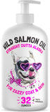 Wild Alaskan Salmon Oil for Dogs & Cats - Pure Fish Omega 3 6 9 Liquid EPA DHA Fatty Acids - Skin & Coat Supplement - Supports Joint Function, Brain, Eye, Immune & Heart Health - Made in USA 32 oz