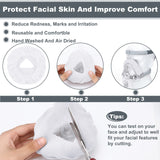 Sosation 24 Pack Mask Liners Full Face Reusable Soft Mask Covers Reduce Air Leaks and Blisters Washable Cushion Covers (White)