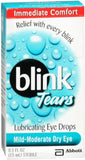 Lot 2 Blink Tears Lubricating Eye Drops Mild Moderate Dry Eye 0.5 FlOz