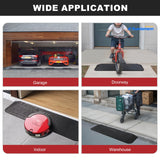 Ruedamann 1.5" Rise Rubber Threshold Ramp, 42.9" Wide Wheelchair Ramp, 2200 Lbs Capacity, Entry Ramp, Curb Ramp with Non-Slip Surface, Door Ramp for Wheelchairs, Scooter, Power Chairs, Driveways