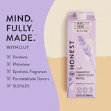 The Honest Company 2-in-1 Cleansing Shampoo + Body Wash Refill Carton | Gentle for Baby | Naturally Derived, Tear-free, Hypoallergenic | Lavender Calm, 32 fl oz