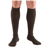 Truform Compression Socks, 15-20 mmHg, Men's Dress Socks, Knee High Over Calf Length, Brown, X-Large