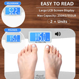 LEEPENK Talking Scales for Body Weight, Highly Accurate Digital Talking Bathroom Scale with Large LCD Screen, Auto On & Off, Talking Scales for Visually Impaired or Elderly, Includes Batteries, 551 Lb