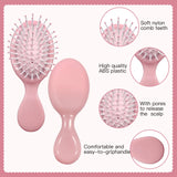 12 Pieces Mini Wet Hair Brush, Travel Detangling Brush, for Most Hair Types, with Ease Knots Without Tears or Breakage, Multicolor