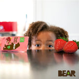 BEAR Real Fruit Snack Rolls - Gluten Free, Vegan, and Non-GMO - Strawberry – Healthy School And Lunch Snacks For Kids And Adults, 0.7 Ounce (Pack of 18)