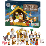 Advent Calendar 2024-25 Days of Christmas Nativity Scene Set - Countdown to for Kids Boys Girls Children Toddler Teens Indoor Toy