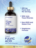 Fulvic Acid Drops 4 fl oz | Liquid Trace Minerals | Ionic Supplement | Vegetarian, Non-GMO & Gluten Free | by Vital Trace