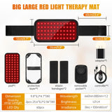 LED Red Light Therapy Pad 660nm Red Light and 850nm Near Infrared Light with Timer Device and Brightness Setting for Joint Muscle Pain Relief Assisted Fitness