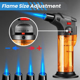 5 Pack Torch Lighters Butane Refillable Lighter Single Jet Flame Windproof Torch Lighter Multi Utility Mini Gas Lighter Blow Torch Lighters for Candle Fireplace Camping Grill BBQ Kitchen(No Fuel)