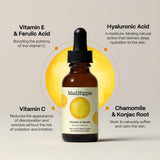 Mad Hippie Vitamin C Face Serum – Skin-Brightening, Hydrating Serum with Hyaluronic Acid, Ferulic Acid & Vitamin E (1.02 Oz) + Skin Care Pillow Pack