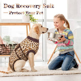 Kuoser Dog Surgery Recovery Suit, Recovery Suit for Female Male Dogs, Dog Onesie After Surgery Spay Neuter, Anti-Licking Pet Surgical Recovery Snugly Suit, Bodysuit for Abdominal Wounds Skin Disease