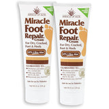 Miracle Foot Repair Cream, 4 oz Repairs Dry Cracked Heels and Feet, Diabetic-Safe, 60% Pure Ultra Aloe Moisturizes, Softens, and Repairs, Relief from Discomfort of Ingrown Toenails (2-Pack)