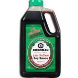 Kikkoman Traditionally Brewed Low Sodium Soy Sauce, One 5fl oz Dispenser and One 40 Ounce Refill Bottle of Soy Sauce, Bundled with Ondago Funnel for Simple Pouring