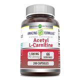 Amazing Formulas Acetyl L-Carnitine Supplement | 1500 Mg | 200 Capsules | Non-GMO | Gluten Free | Made in USA