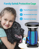 Solar Bug Zapper Outdoor, Mosquito Zapper Indoor Outdoor, Electric Fly Zapper with Camping Lantern, Waterproof Mosquito Traps, Cordless Mosquito Killer Lamp for Patio, Backyard, Home, Balcony