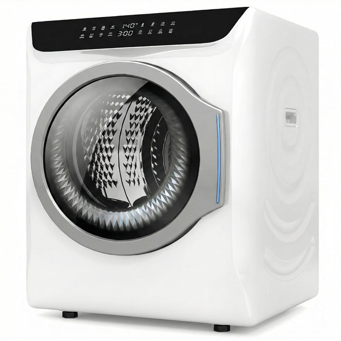 Auertech 2.8 CU. FT. Portable Dryers for Laundry, Compact Clothes Dryer with Stainless Steel Tub & Boot Dryer,1400W Dryer Machine, Electric Dryer with LED Control for Apartment, Dorm, RV, White