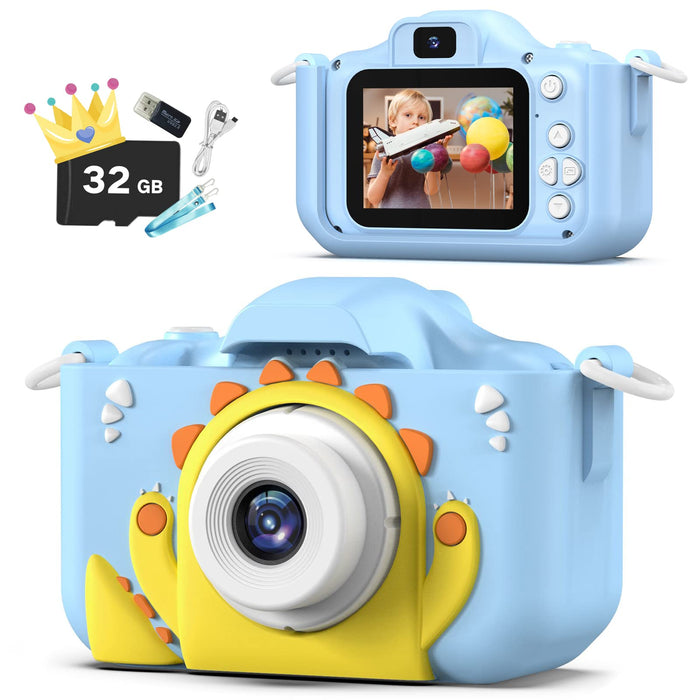 OUTUVAS Kids Camera for Girls, Kids Selfie Camera 3-12 Years Old Girls Christmas Birthday Gift for Girls, Little Girls Toys for 3 4 5 6 7 8 9 Years Old (Blue)